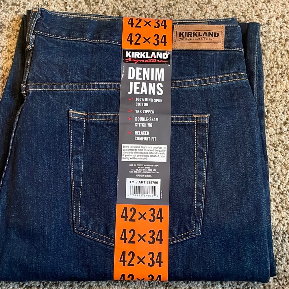 Kirkland Signature Men's Blue Denim Jeans